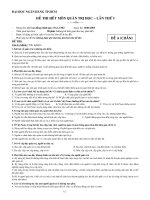 Đề thi Quản trị học - Đề 18