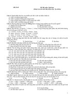 Đề thi trắc nghiệm ôn thi ĐH-CĐ môn Sinh học - P5