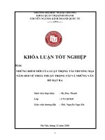 Những điểm mới của luật trọng tài thương mại năm 2010 về thỏa thuận trọng tài và những vấn đề đặt ra.doc