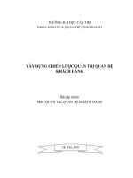 Xây dựng chiến lược Quản tri quan hệ khách hàng tại công ty Hồng Môn.doc