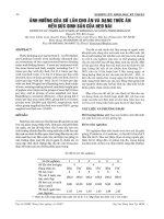  ảnh hưởng của số lần cho ăn và dạng thức ăn đến sức sinh sản của heo nái