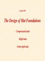 The design of mat foundations