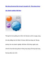 xây dựng thương hiệu cần một công thức