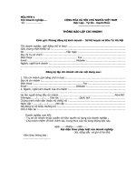 Thông báo lập chi nhánh