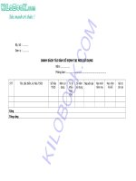 Danh sách tài sản cố định tại nơi sử dụng