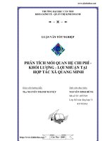 Phân tích mối quan hệ chi phí - khối lượng - lợi nhuận tại hợp tác xã Quanh Minh.pdf