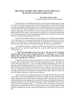 Một số quan điểm phát triển nguồn nhân lực, xu hướng giải pháp chính sách