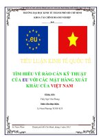 Tìm hiểu về rào cản Kỹ thuật của EU với Việt Nam.docx