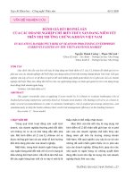 đánh giá rủi ro phá sản của các doanh nghiệp chế biến thủy sản đang niêm yết trên thị trường chứng khoán việt nam