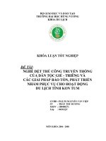 Nghề dệt thủ công truyền thống của dân tộc giẻ - triêng và các giải pháp bảo tồn, phát triển nhằm phục vụ cho hoạt động du lịch tỉnh kon tum