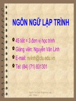 Ngôn ngữ lập trình - Chương 1
