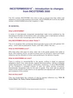 Inconterm 2010 Changes Summary