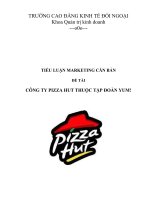 Công ty pizza hut thuộc tập đoàn yum