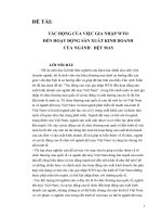 Tác động của việc gia nhập wto đến hoạt động sản xuất kinh doanh của ngành dệt may.DOC