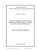 Ảnh hưởng tín dụng ưu đãi tại Ngân hàng Chính sách xã hội đến giảm tỷ lệ nghèo tại huyện Vị Xuyên tỉnh Hà Giang.pdf