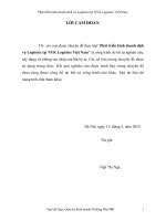 Phát triển kinh doanh dịch vụ Logistics tại NYK Logistics Việt Nam.doc