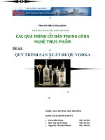 Công nghệ sản xuất rượu Vodka