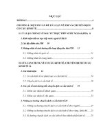 Khóa luận TN Ngoại thương  Thu hút FDI vào lĩnh vực nông nghiệp tại Việt Nam trong bối cảnh chuyển dịch cơ cấu nền kinh tế.doc