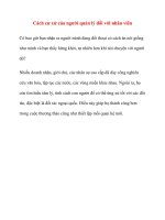  Cách cư xử của người quản lý đối với nhân viên 