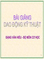 Bài giảng dao động kỹ thuật