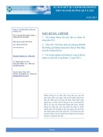 Dự báo ĐỘT BIẾN KẾT QUẢ KINH DOANH TRONG NHÓM CỔ PHIẾU NGÀNH ĐƯỜNG TRONG QUÝ 1 VÀ NĂM 2011