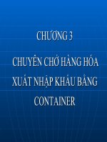 Slide bài giảng môn vận tải quốc tế - Chương Container