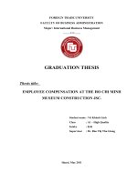 Luận văn tiếng Anh  EMPLOYEE COMPENSATION AT THE HO CHI MINH MUSEUM CONSTRUCTION JSC.doc