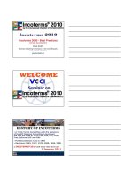 Incoterm 2010 English  - Introduction - VCCI