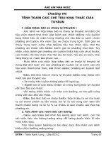 Tính toán các chỉ tiêu khai thác của tuyến