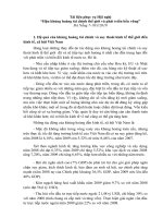 Hậu khủng hoảng tài chính thế giới và phát triển bền vững