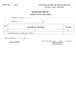 Bảng kê hồ sơ Sao y bản chính 701