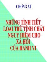 Những tình tiết loại trừ tính chất nguy hiểm cho xã hội của hành vi