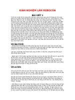 Kinh nghiệm khi làm robocon
