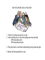 Một số vấn đề trong cơ học máy