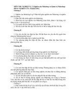 Nghiệp vụ 2 (Nghiên cứu Maketing và Quản trị Maketing) phần nghiên cứu maketing