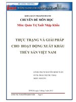 Thực trạng và giải pháp cho hoạt động xuất khẩu thủy sản việt nam.docx