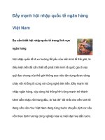 Đẩy mạnh hội nhập quốc tế ngân hàng việt nam