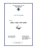 Điều chế cồn khô