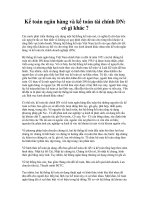  Khác biệt kế toán ngân hàng - kế toán tài chính