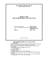  Báo cáo thí nghiệm thuỷ lực đại cương