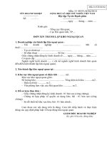 Mẫu 23-Đơn xin thành lập kho ngoại quan