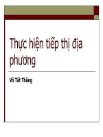  Thực hiện marketing địa phương