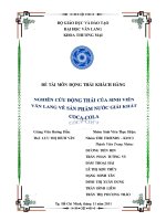 Nghiên Cứu Động Thái Của Sinh Viên Văn Lang Về Coca-Cola