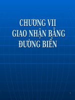 Slide bài giảng môn vận tải quốc tế - Chương giao nhận đường biển