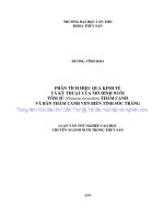 Phân tích hiệu quả kinh tế và kỹ thuật của mô hình nuôi tôm sú (Penaeus monodon) thâm canh và bán thâm canh ven biển tỉnh sóc trăng