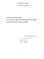 Mô hình garch đa biến và ứng dụng trong phân tích rủi ro cổ phiếu ngành ngân hàng trên sàn hose