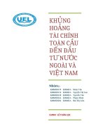 Tác động của cuộc khủng hoảng tài chính toàn cầu đến kinh tế Việt Nam Chính sách khắc phục kinh tế của Việt Nam trước cuộc khủng hoảng tài chính thế giới 2008.doc