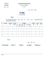 tờ trình tiếp nhận thử việc