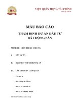 Mẫu báo cáo thẩm định dự án bất động sản.pdf