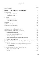 Sinh học phân tử - Mục lục